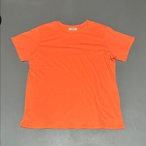 Zenana Orange Basic Essential Soft Short Sleeve Shirt (Women’s XL)
